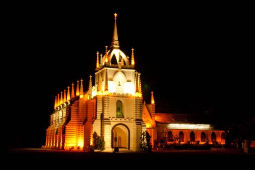 Mae De Deus Church at night - Saligaon
