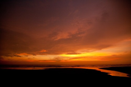 Sunset at Morjim beach - Goa
