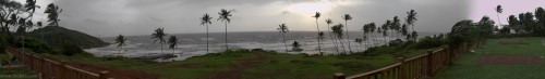 Vagator beach Goa 180 panorama