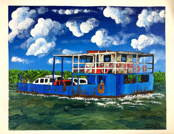 Goan Ferry Acrylic On Canvas